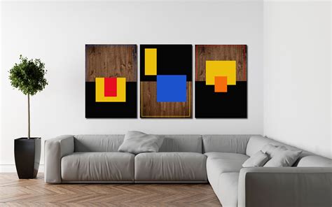 3 panel wall art abstract